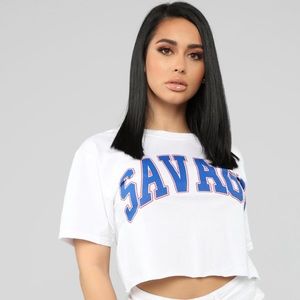 Savage Crop Top - White